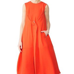 ADEAM Orange Belted Parachute Dress